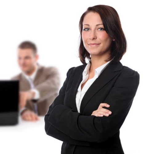 Frau im Business-Meeting