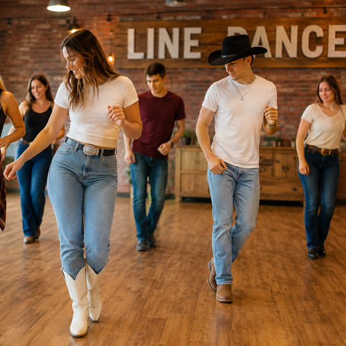 Line-Dance-Gruppe - generiert mit KI
