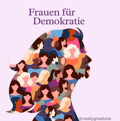 Werbemotiv Frauen für Demokratie